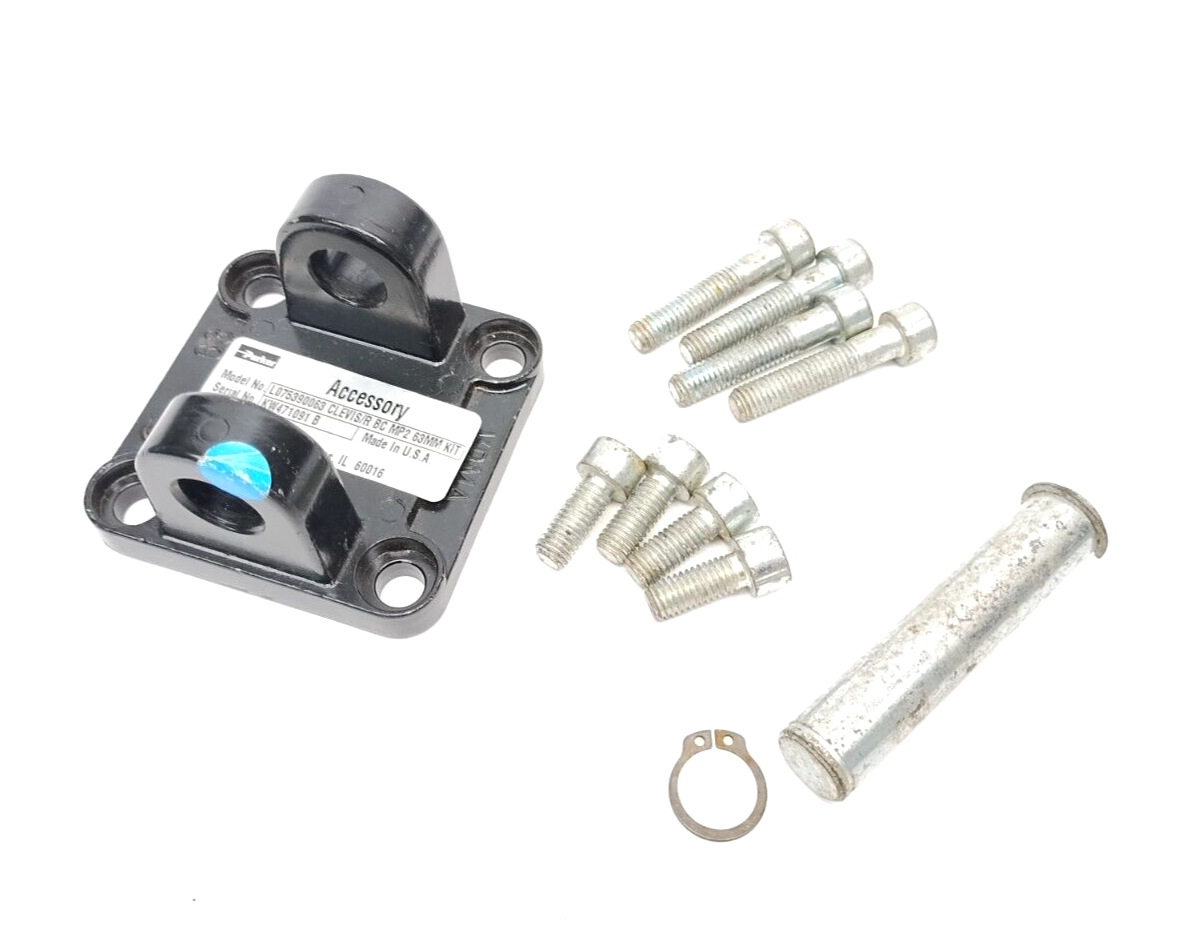Parker L075390063 Cylinder Clevis Mounting Kit CLEVIS/R BC MP2 63mm - New – Open box - Maverick Industrial Sales