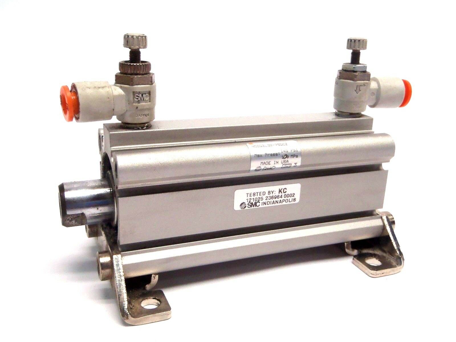 NCDQ2L32-75DCZ | SMC Pneumatic Compact Cylinder 32mm Bore 75mm Stroke - Used - Maverick Industrial Sales