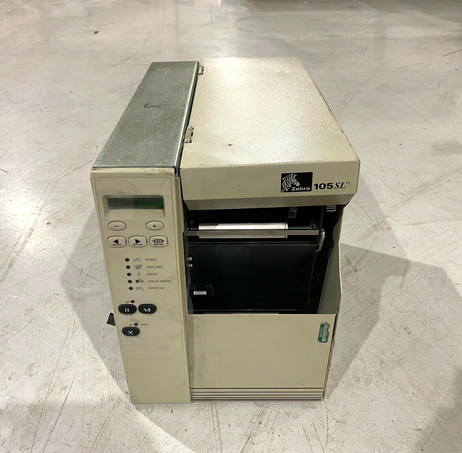 Zebra 10500-2001-2000 Thermal Label Printer 105SL - For parts or not working - Maverick Industrial Sales