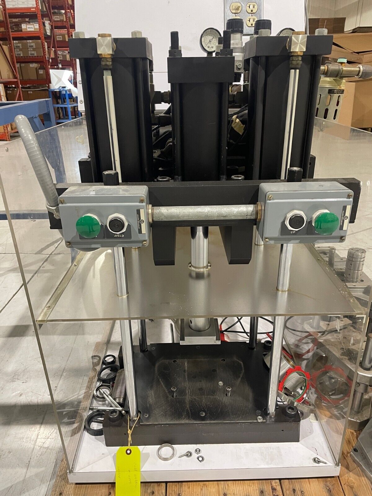 AGL Cold Welder, 12 Ton Welding Machine, Vacuum Dies and CRC Clean Room Hood - Used - Maverick Industrial Sales