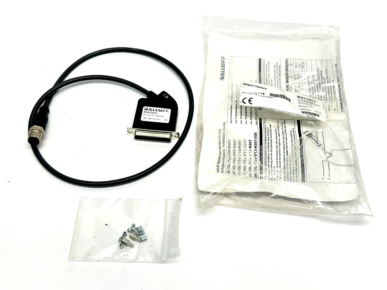 BNI IOL-751-V08-K007 | Balluff IO-Link Valve Interface BNI006N - New – Open box - Maverick Industrial Sales