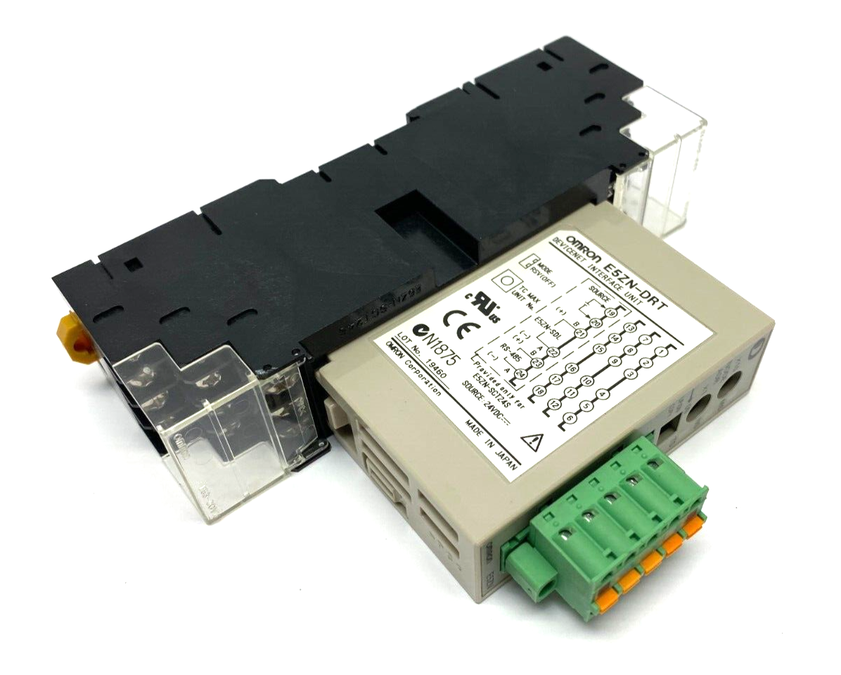 Omron E5ZN-DRT DeviceNet Interface Unit w/ E5ZN-SCT24S-500 Interface Base - Used - Maverick Industrial Sales