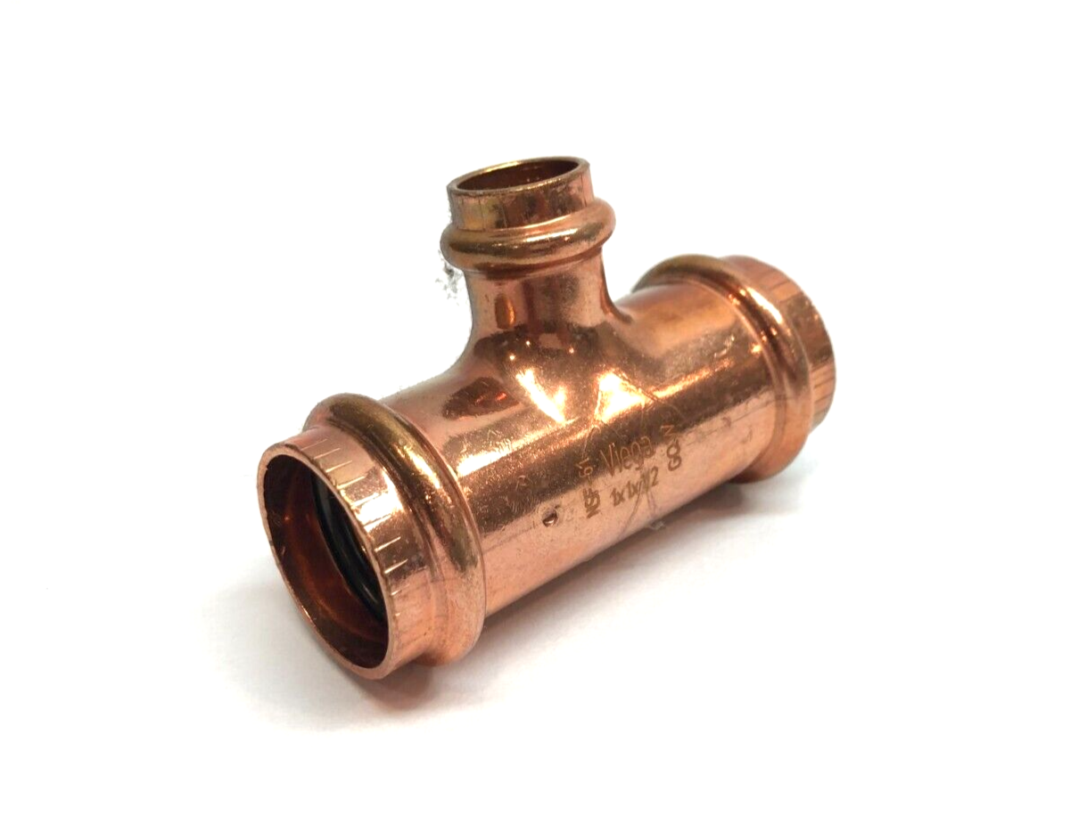 77432 | Viega ProPress TEE Fitting, 1" x 1" x 1/2" CxCxC, 3AV89 - New – Open box - Maverick Industrial Sales