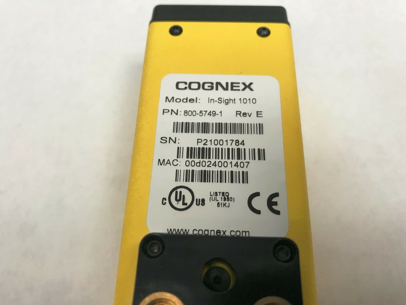 Cognex In-Sight 1010 Industrial Smart Vision Camera, 800-5749-1 Rev E V 2.11 - Maverick Industrial Sales