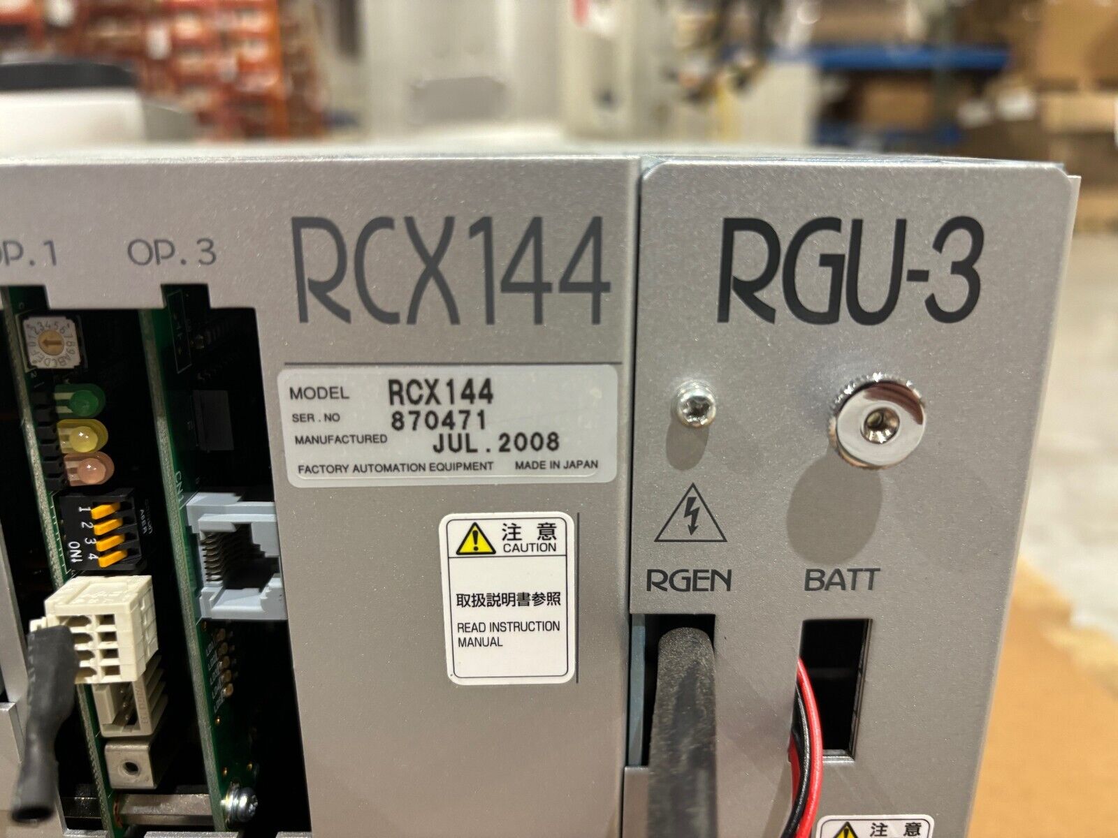 Yamaha YK800XG High Speed Scara Robot, RCX144 Controller, RGU-3 Regenrative Unit - Maverick Industrial Sales