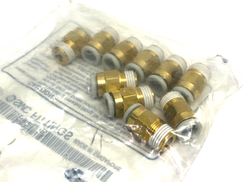SMC KQ2H06-01AS Male Push-to-Connect Fitting 6mm OD Tube PKG OF 10 - Maverick Industrial Sales