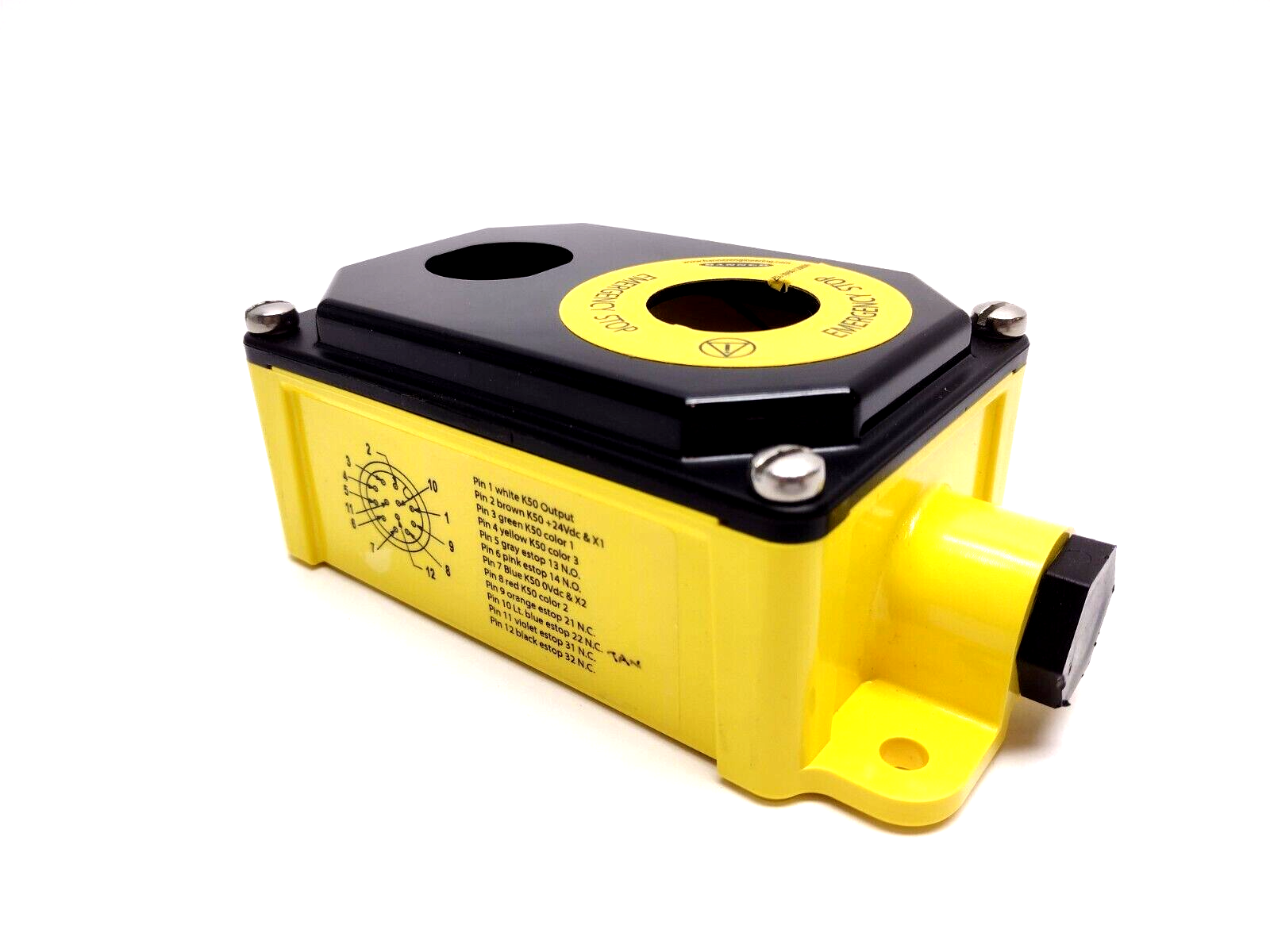 SSA-EB1PL2-12EB1Q12K50 | Banner Engineering Flush-Mount Emergency Stop Enclosure - Used - Maverick Industrial Sales