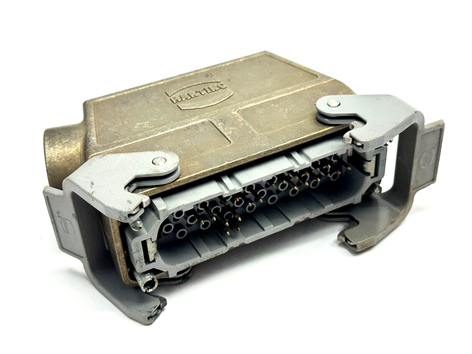 Harting 09210643001 Han D 64 Pos. M Insert Crimp HAN-D64M NO PINS w/ 09300160540 - Used - Maverick Industrial Sales