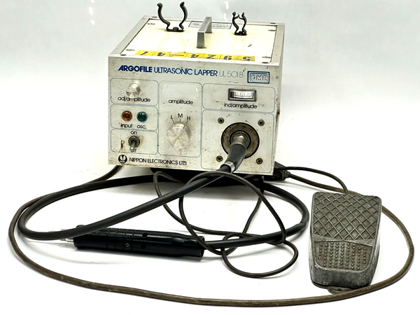 DME Argofile UL501B Ultrasonic Lapper w/ Cables and Foot Pedal - Maverick Industrial Sales