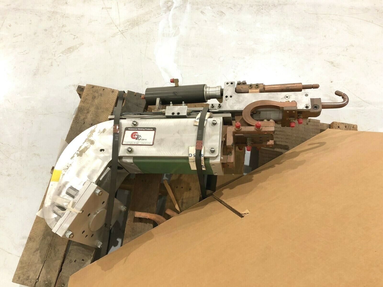 TG Systems GTS-2166 Rev. B Robotic Spot Welder Weld Gun w/ RoMan Transformer - Maverick Industrial Sales