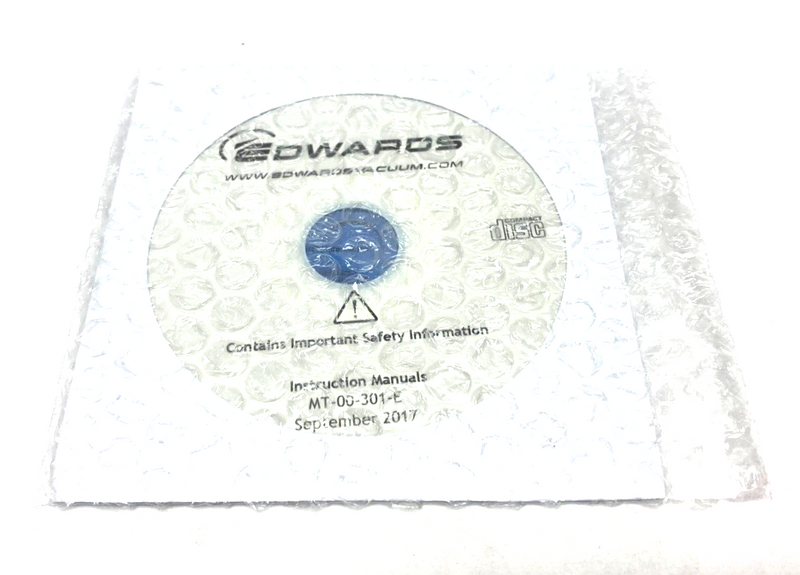 Edwards Vacuum MT-00-301-E Ultra High Vacuum Chamber Instruction Manuals DVD - Maverick Industrial Sales