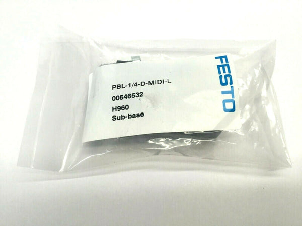 Festo PBL-1/4-D-MIDI-L Sub Base 00546532 - Maverick Industrial Sales