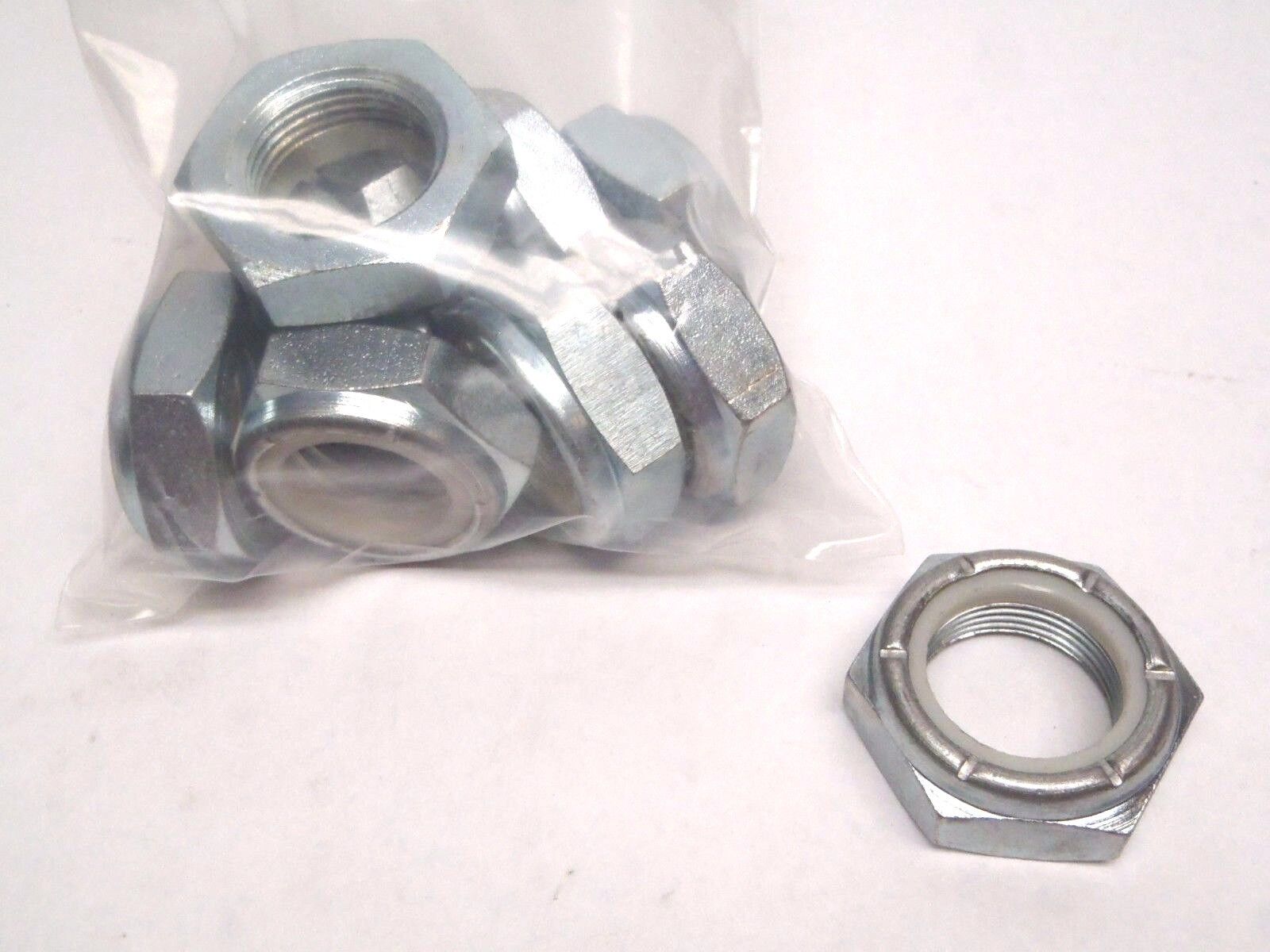 LOT OF 10 1.250"-12 ZINC PLATED NYLON LOCK NUT - New – Open box - Maverick Industrial Sales