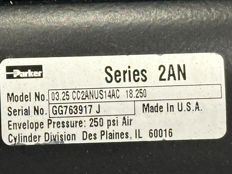 Parker 03.25 CC2ANUS14AC 18.250 Series 2AN Cylinder 3.25" Bore 18.25" Stroke - Maverick Industrial Sales