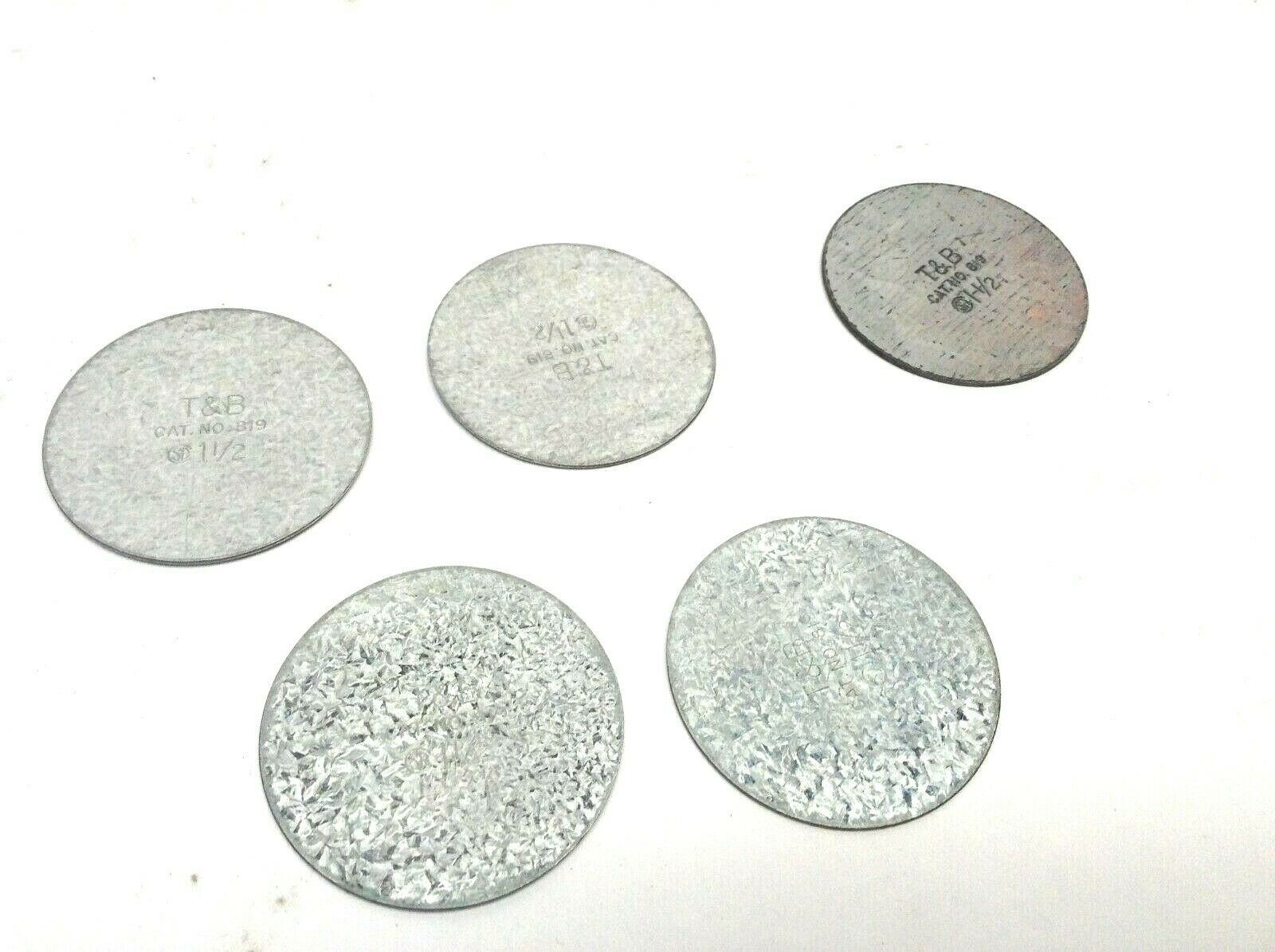 Lot of 5 Thomas & Betts 819 1.5 Inch Conduit Blanks Bushing Pennies - Maverick Industrial Sales