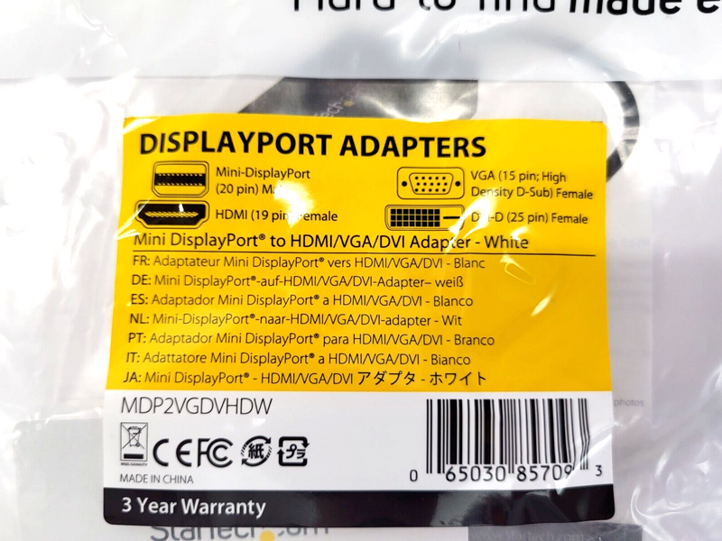 StarTech MDP2VGDVHDW Mini DisplayPort to HDMI/VGA/DVI Adapter - Maverick Industrial Sales