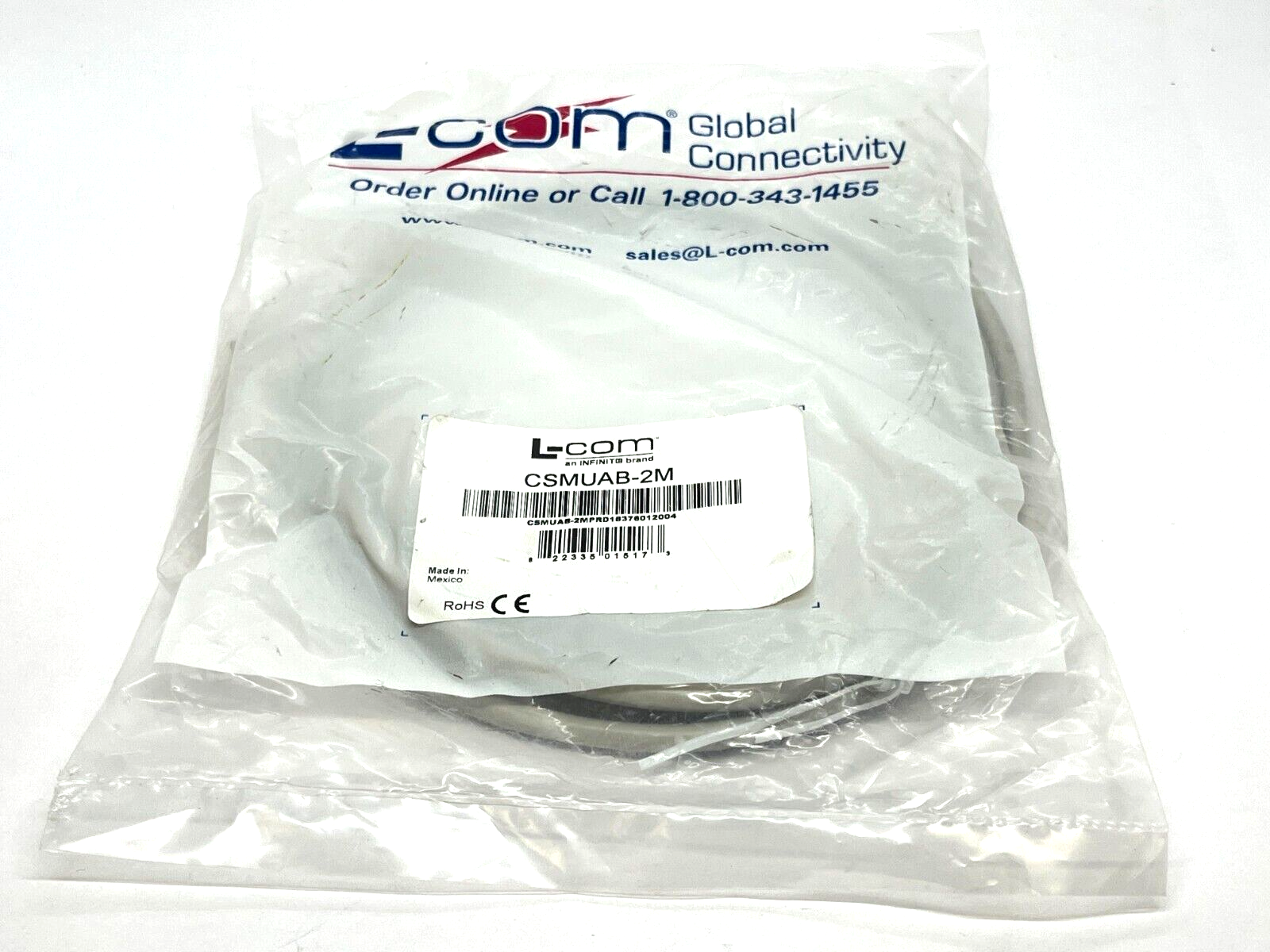 CSMUAB-2M | L-Com Premium USB Cable Type A - B Cable 2m - New - Maverick Industrial Sales