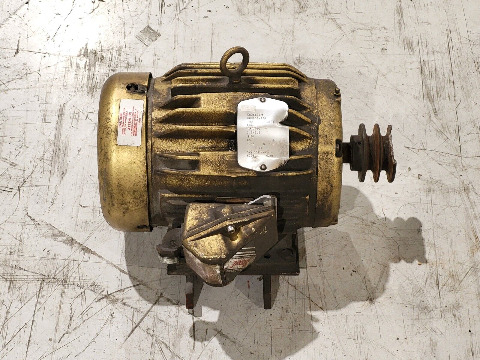 EM3667T, 06H002W1178 | Baldor EM3667T General Purpose Motor 06H002W1178 - For parts or not working - Maverick Industrial Sales