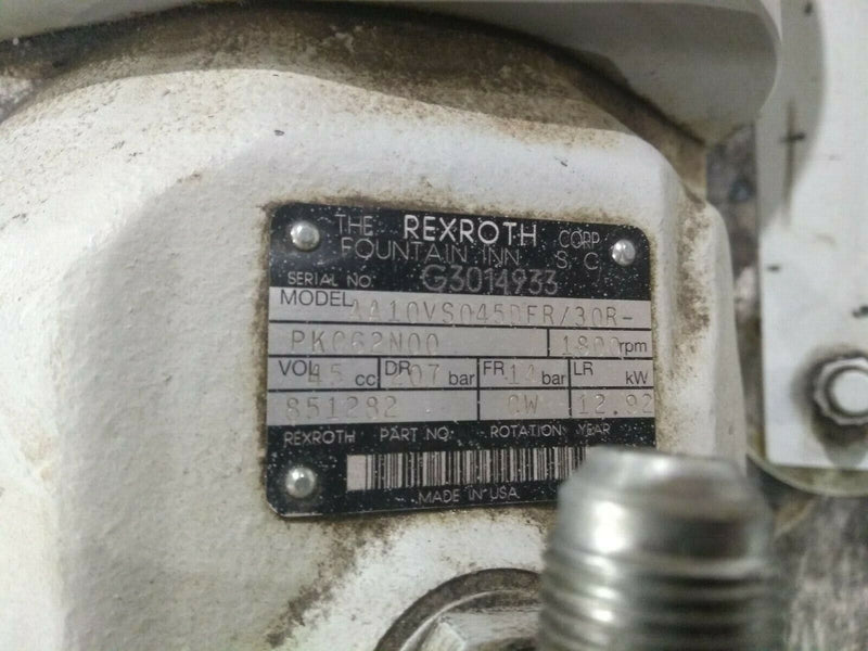 Rexroth AA10VS045DFR/30R-PKC62N00 Hydraulic Pump With Lincoln 10HP TF-4288C - Maverick Industrial Sales