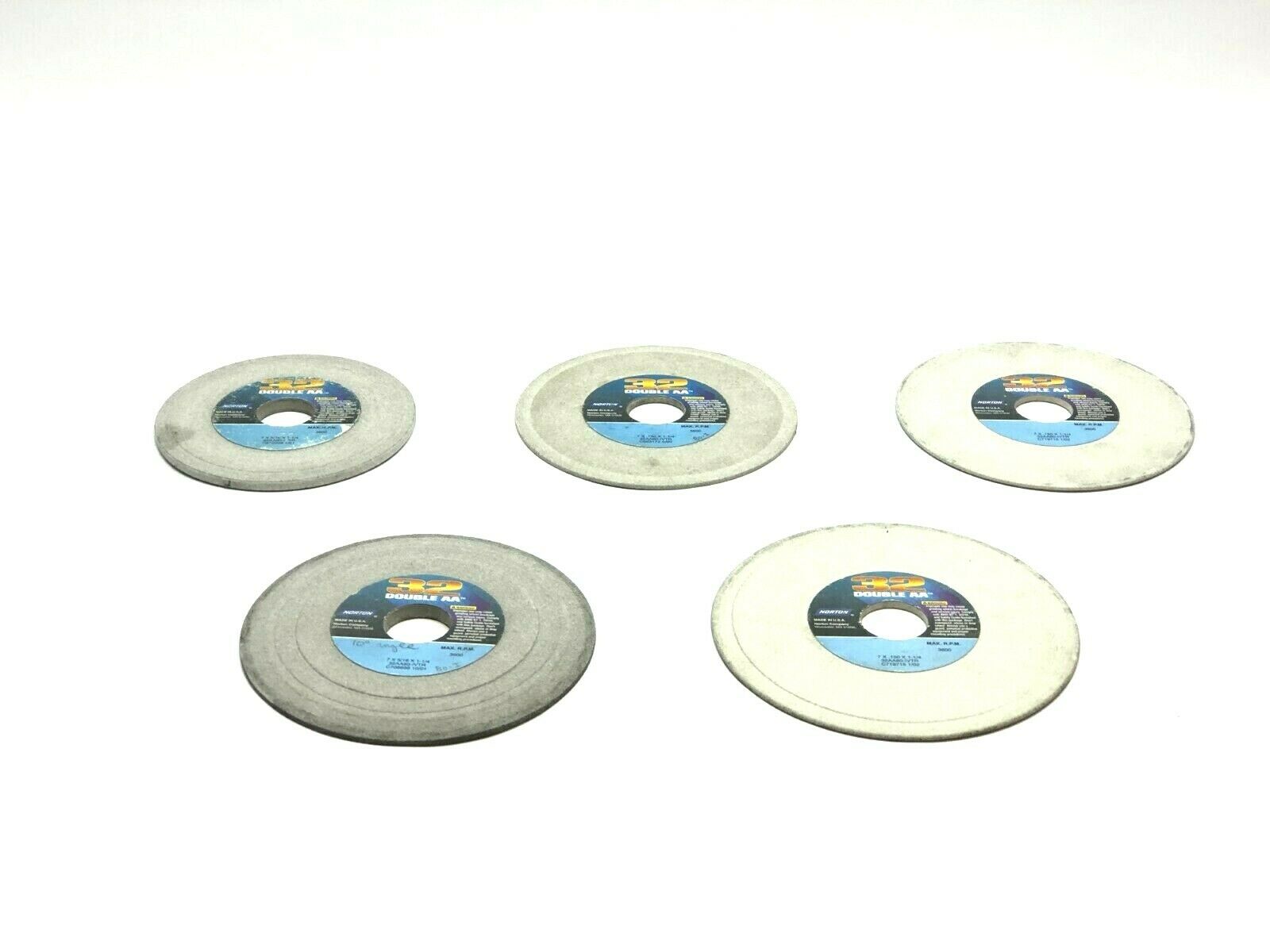 Norton 32AA80-IVTR Grinding Wheels 1-1/4" Bore 3600 RPM LOT OF 5 - Used - Maverick Industrial Sales