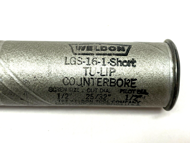 Weldon LGS-16-1-Short Counterbore 25/32" Cut Dia. 1/2" Screw Size - Maverick Industrial Sales