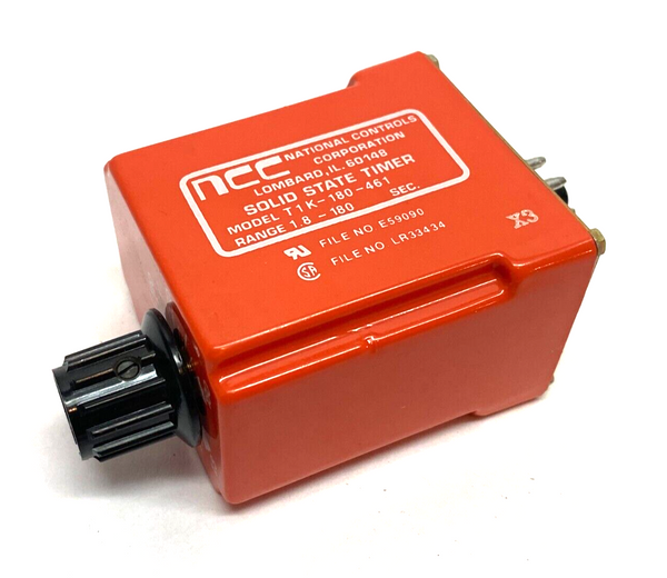 NCC National Controls Corp T1K-00180-461 Solid-State Time Delay Relay 1.8-180sec - Maverick Industrial Sales