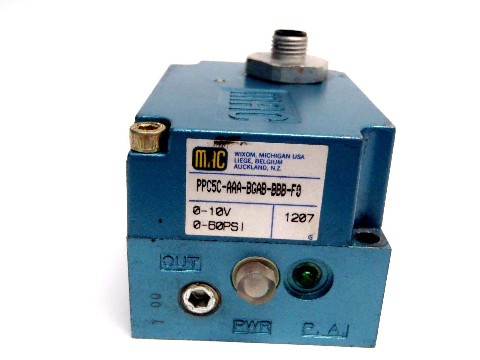 Mac Valves PPC5C-AAA-BGAB-BBB-F0 Proportional Pressure Control Valve 24VDC - For parts or not working - Maverick Industrial Sales