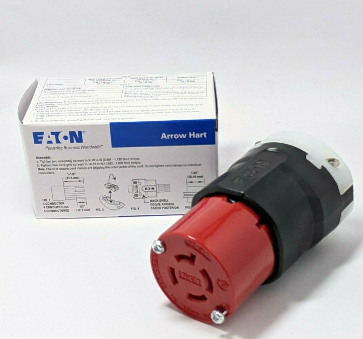 Eaton AHCL1620C Locking Ultra Grip Connector Color Coded 20A 480VAC 3 Pole - Maverick Industrial Sales