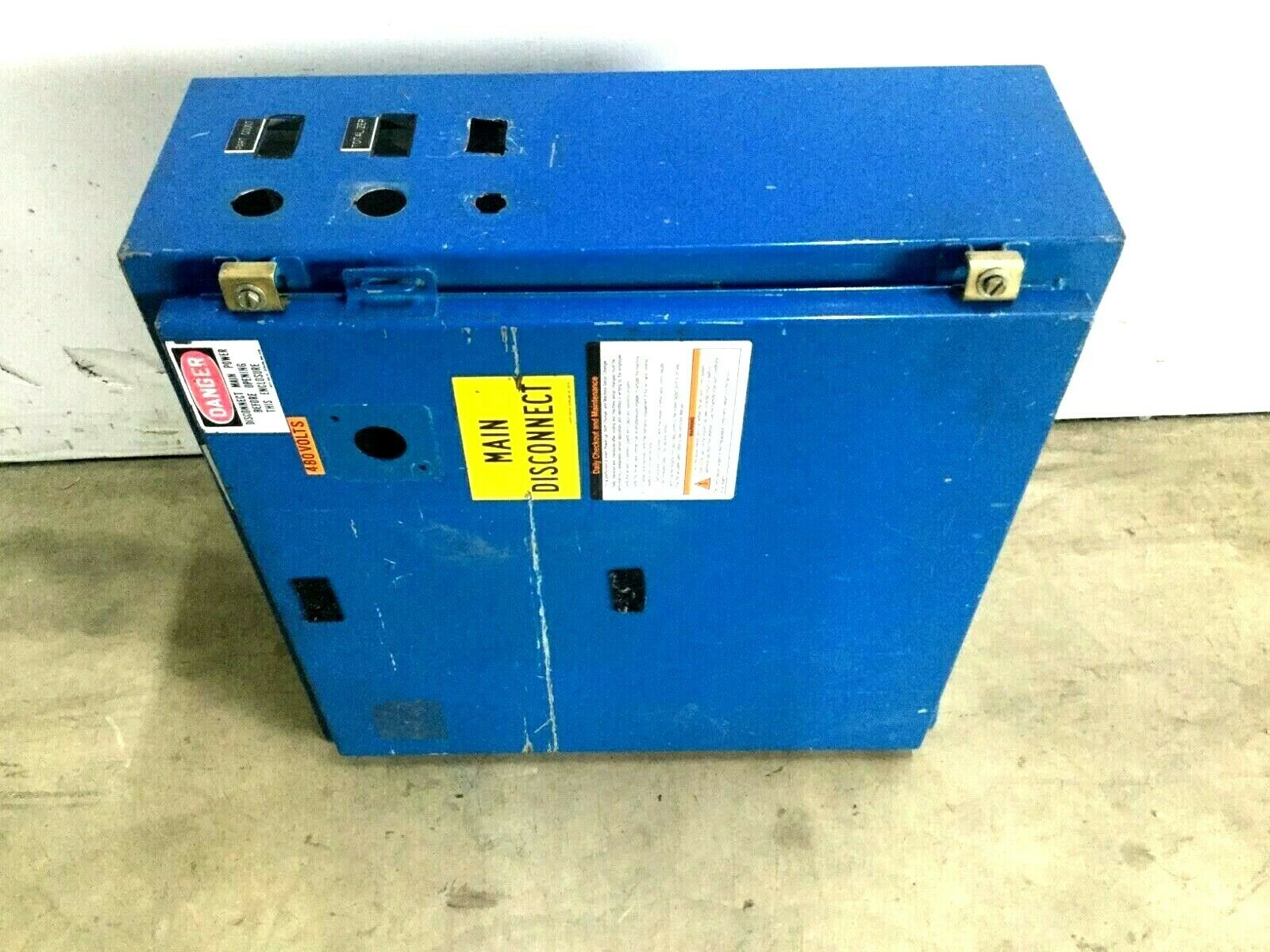 Hoffman A242408LP Industrial Electric Enclosure 24"x24"x8" w/ Backplate DENTED - Used - Maverick Industrial Sales