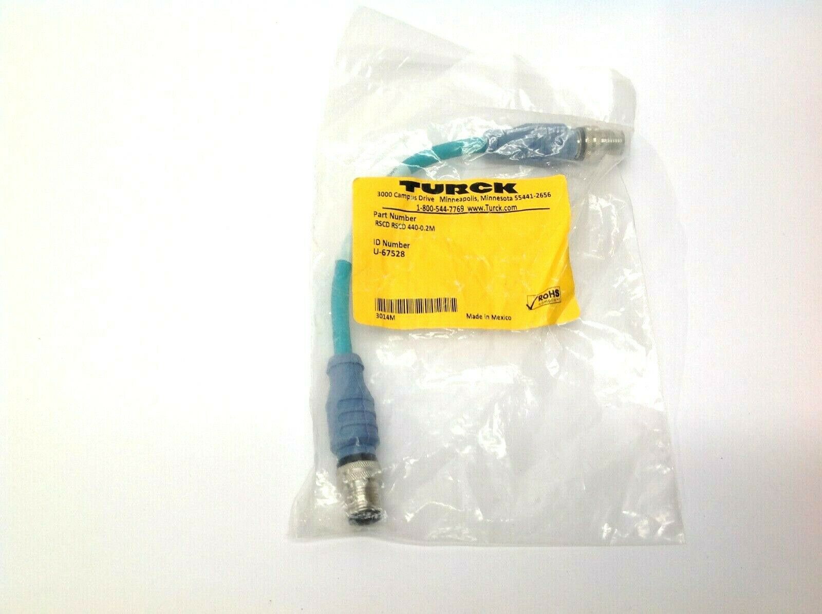 Turck RSCD RSCD 440-0.2M Network Eurofast Cordset U-67528 - Maverick Industrial Sales
