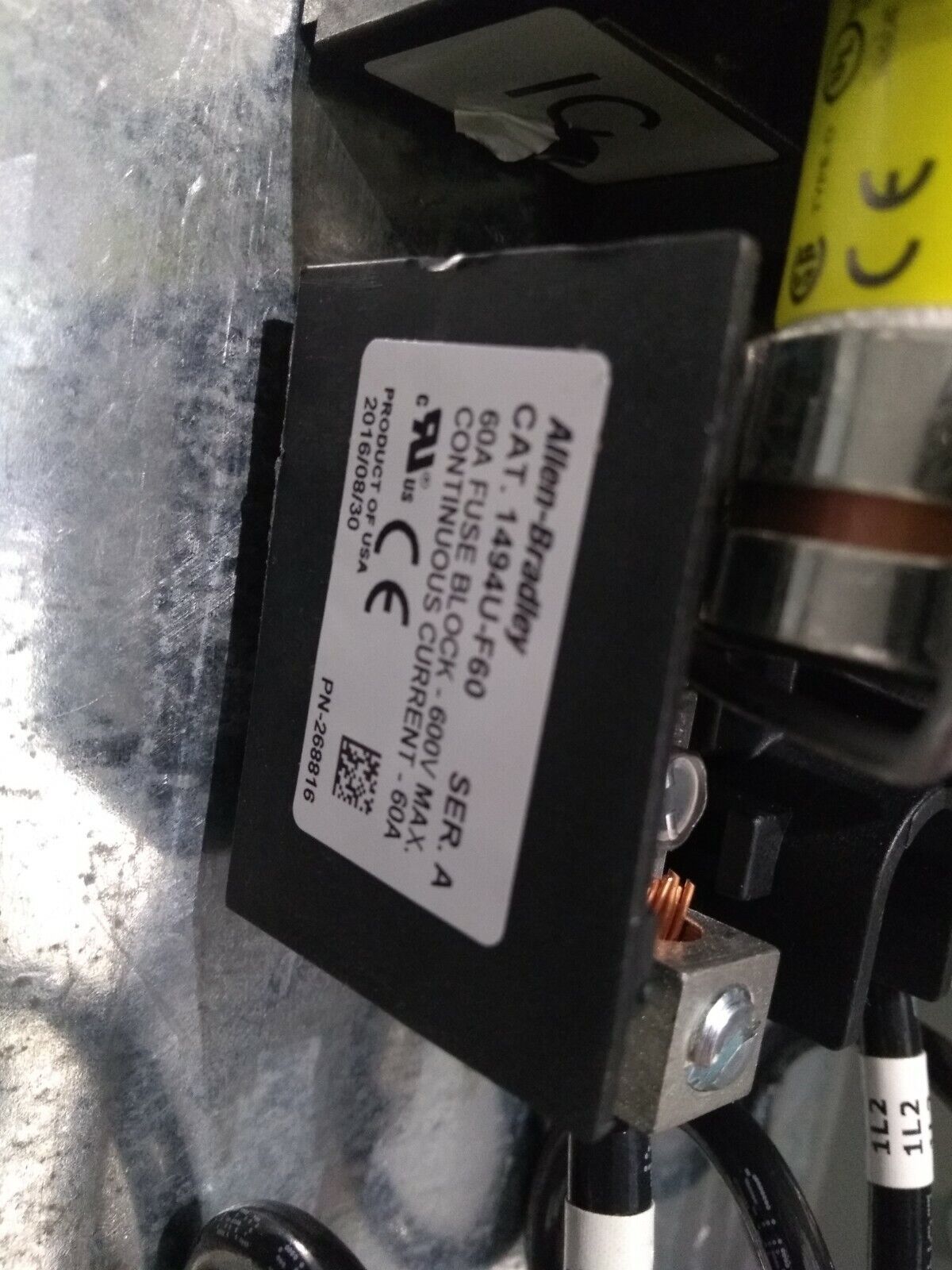 Hoffman A30X2E5410 Enclosure 30"x54.5"x10" 2 Doors w/ Allen Bradley 1494U-D60 - Used - Maverick Industrial Sales