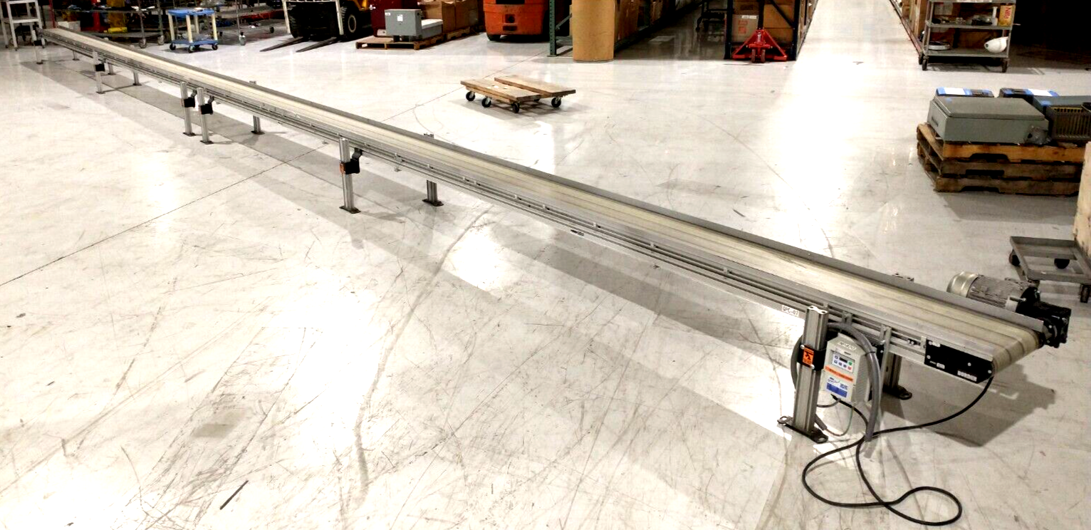 Dorner 75093054 3200 Series Flat Belt Conveyor 46' Long x 12" Wide - Maverick Industrial Sales