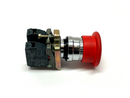Telemecanique XB4BT845 E-Stop Pushbutton Switch w/ XBE-102 Contacts - Maverick Industrial Sales