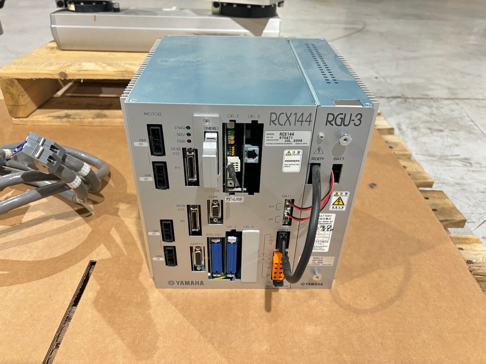 Yamaha YK800XG High Speed Scara Robot, RCX144 Controller, RGU-3 Regenrative Unit - Maverick Industrial Sales