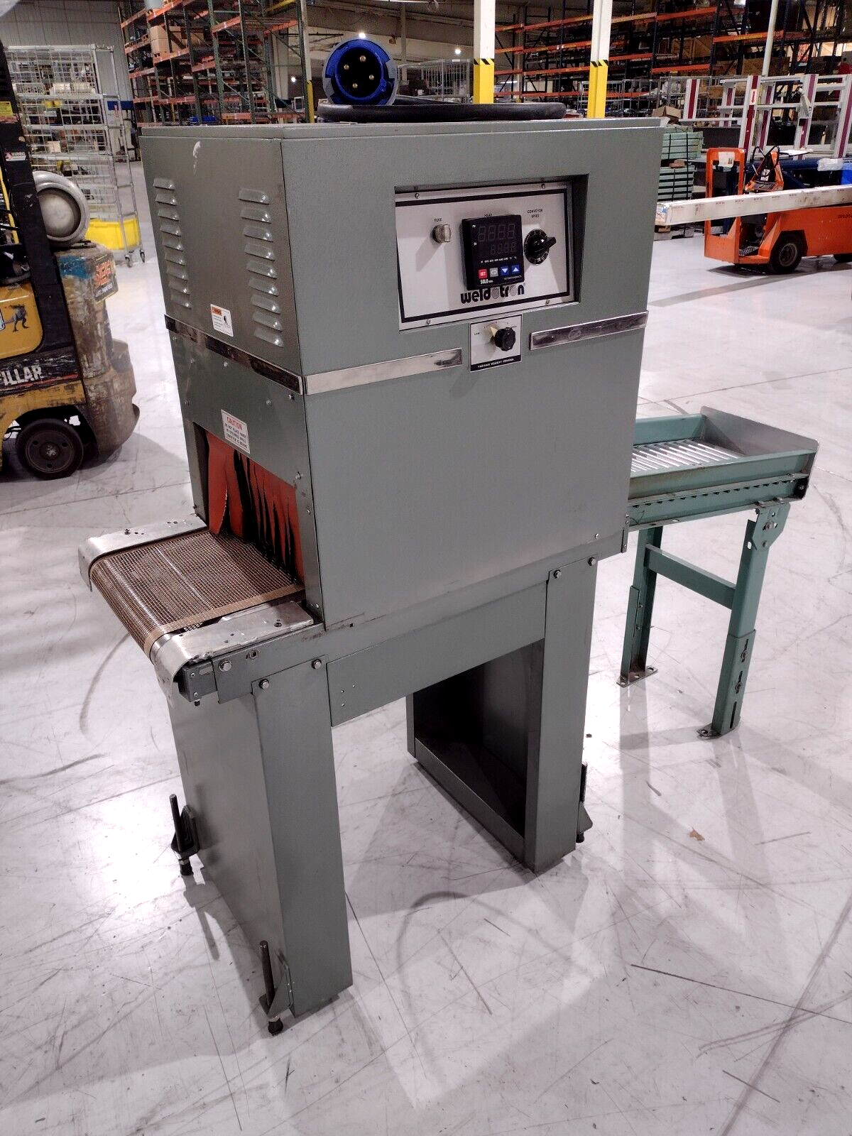 Weldotron 7112A 230V 1PH 34A Shrink Tunnel Machine with Roller Conveyor - Maverick Industrial Sales