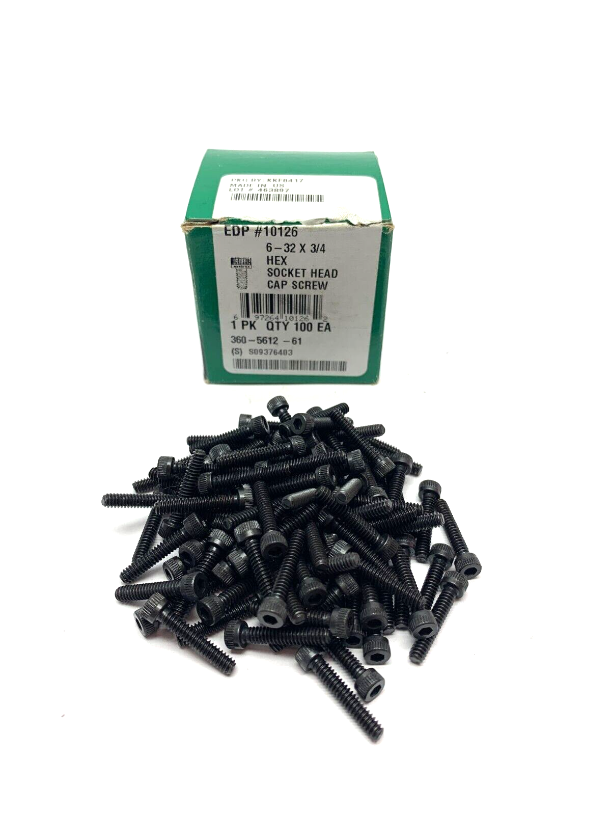Decorah 360-5612-61 Hex Socket Head Cap Screw 6-32 x 3/4 BOX OF 100 - New – Open box - Maverick Industrial Sales