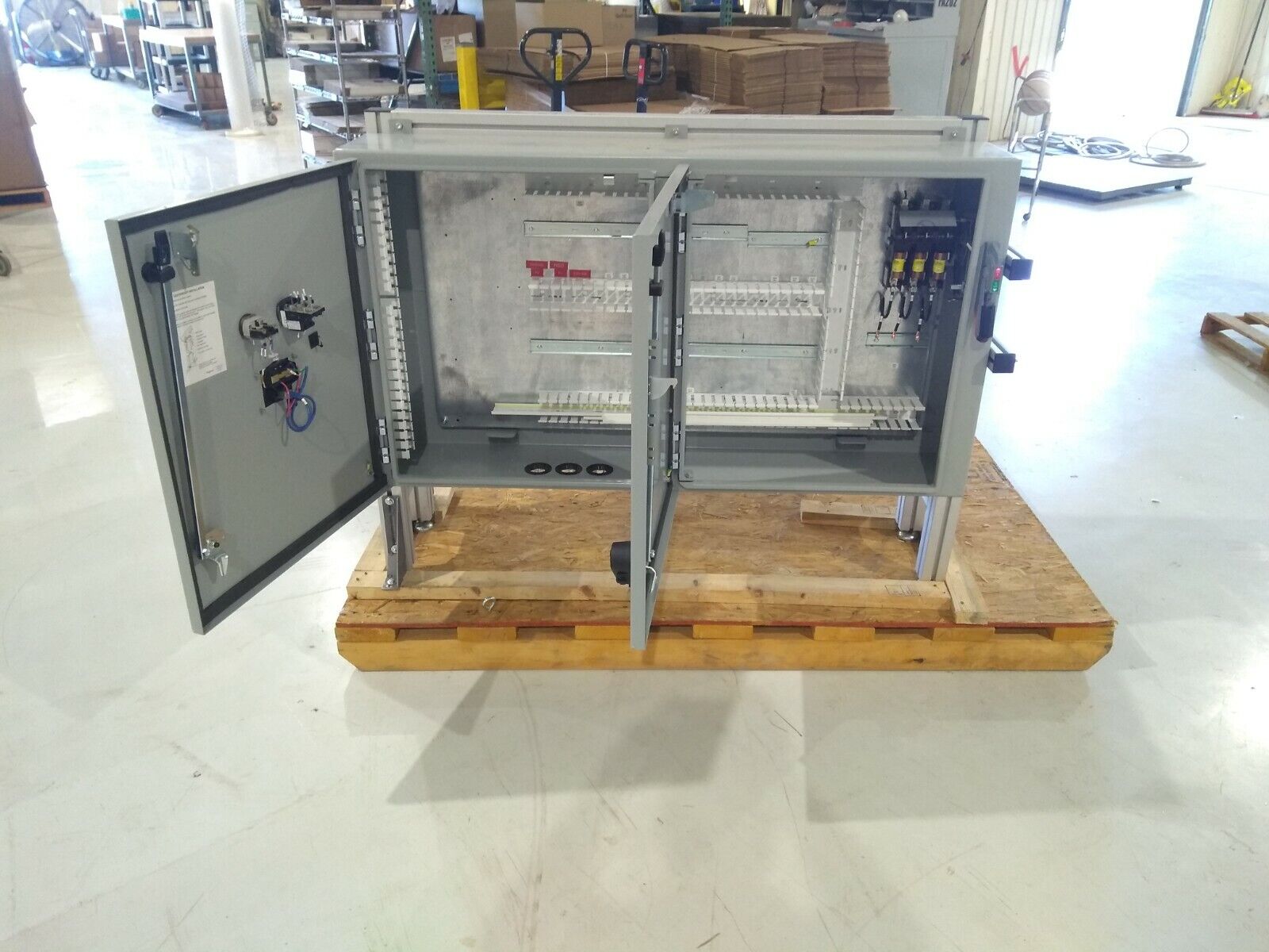 Hoffman A30X2E5410 Enclosure 30"x54.5"x10" 2 Doors w/ Allen Bradley 1494U-D60 - Used - Maverick Industrial Sales
