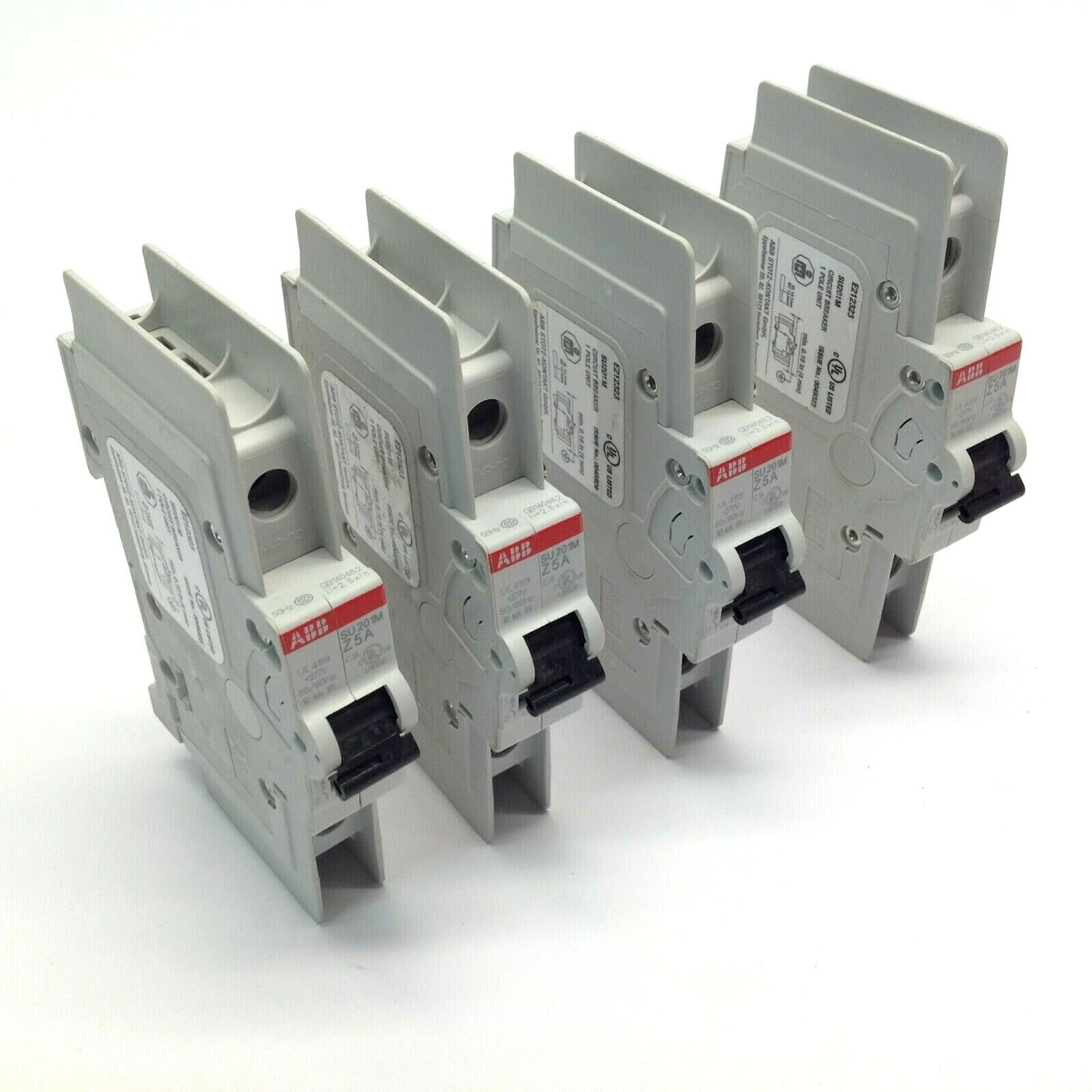 Lot of 4 ABB SU201M-Z 5A Miniature Circuit Breakers 2CDS271337R0358 - Maverick Industrial Sales