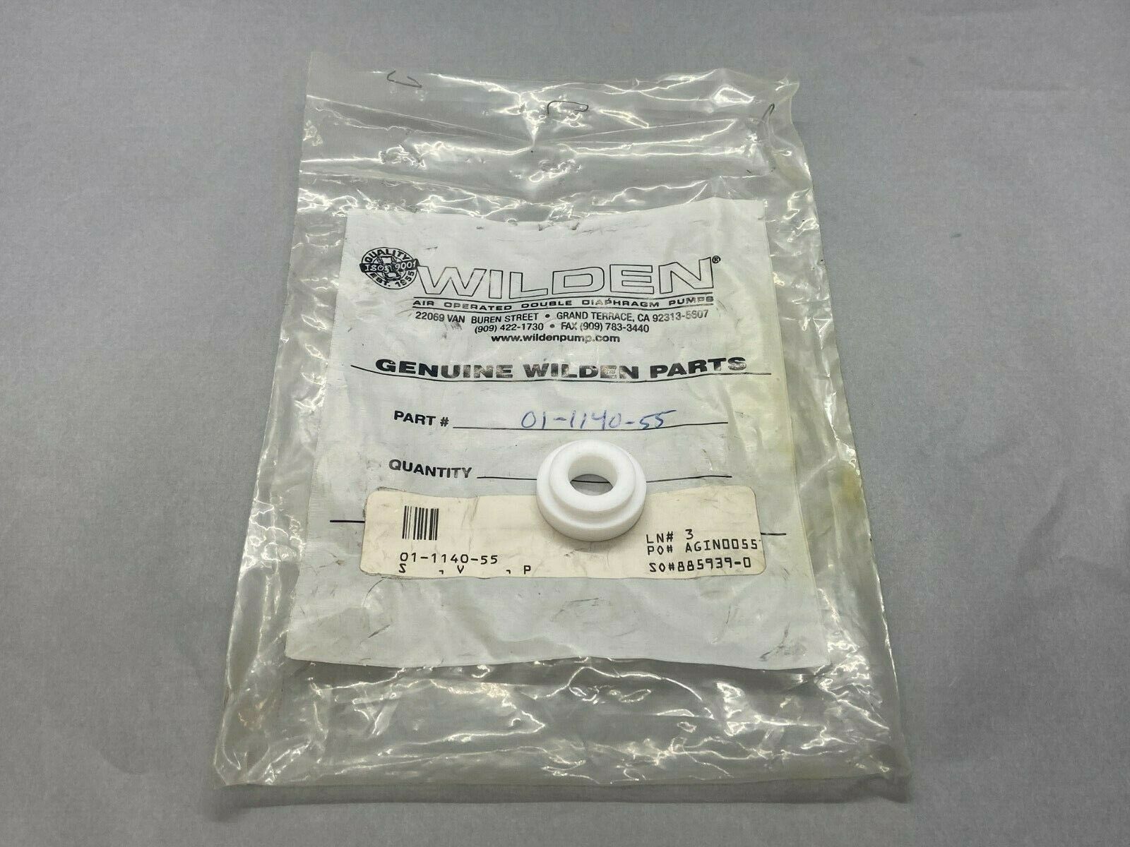 01-1140-55 | Wilden Top Valve Seat for T1 Ultrapure III Pump - New – Open box - Maverick Industrial Sales