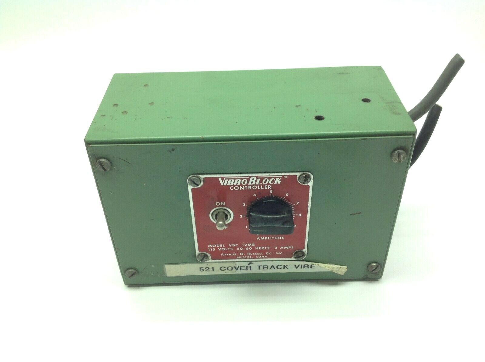 Arthur G Russell VBC-12MB Manually Adjustable VibroBlock Controller - For parts or not working - Maverick Industrial Sales