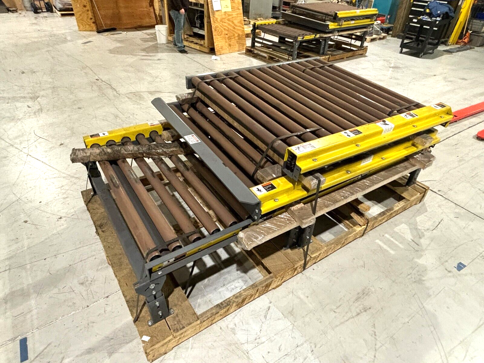 Titan Conveyors, 48" Wide x 18' Long Power Roller Conveyor Sections, No Drive - Maverick Industrial Sales