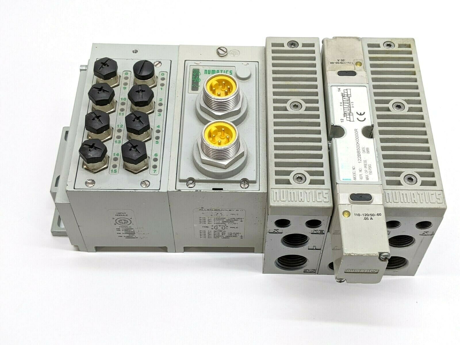 Numatics Manifold w/ 122BB500K0000R Valve, 239-1294 I/O, 239-1318 I/O - Maverick Industrial Sales