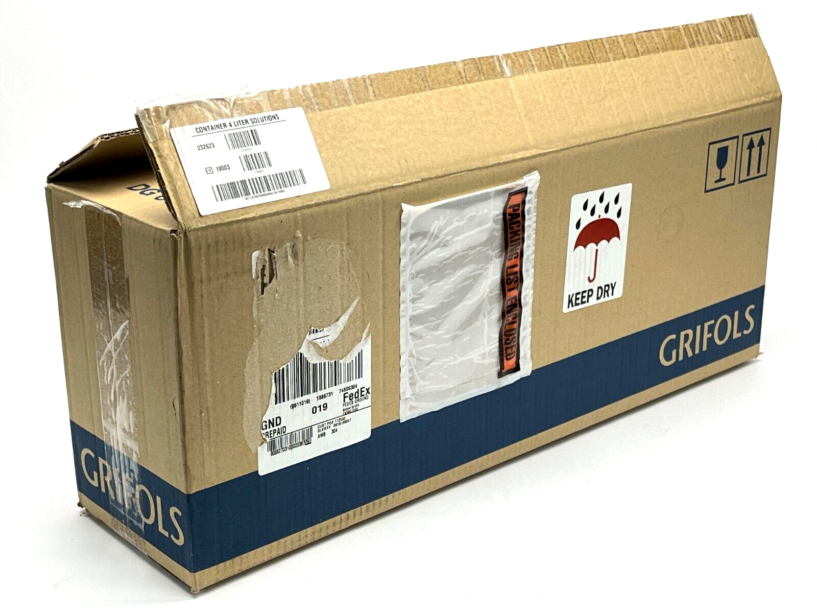 Grifols 232623 Container 4 Liter Solutions - New – Open box - Maverick Industrial Sales