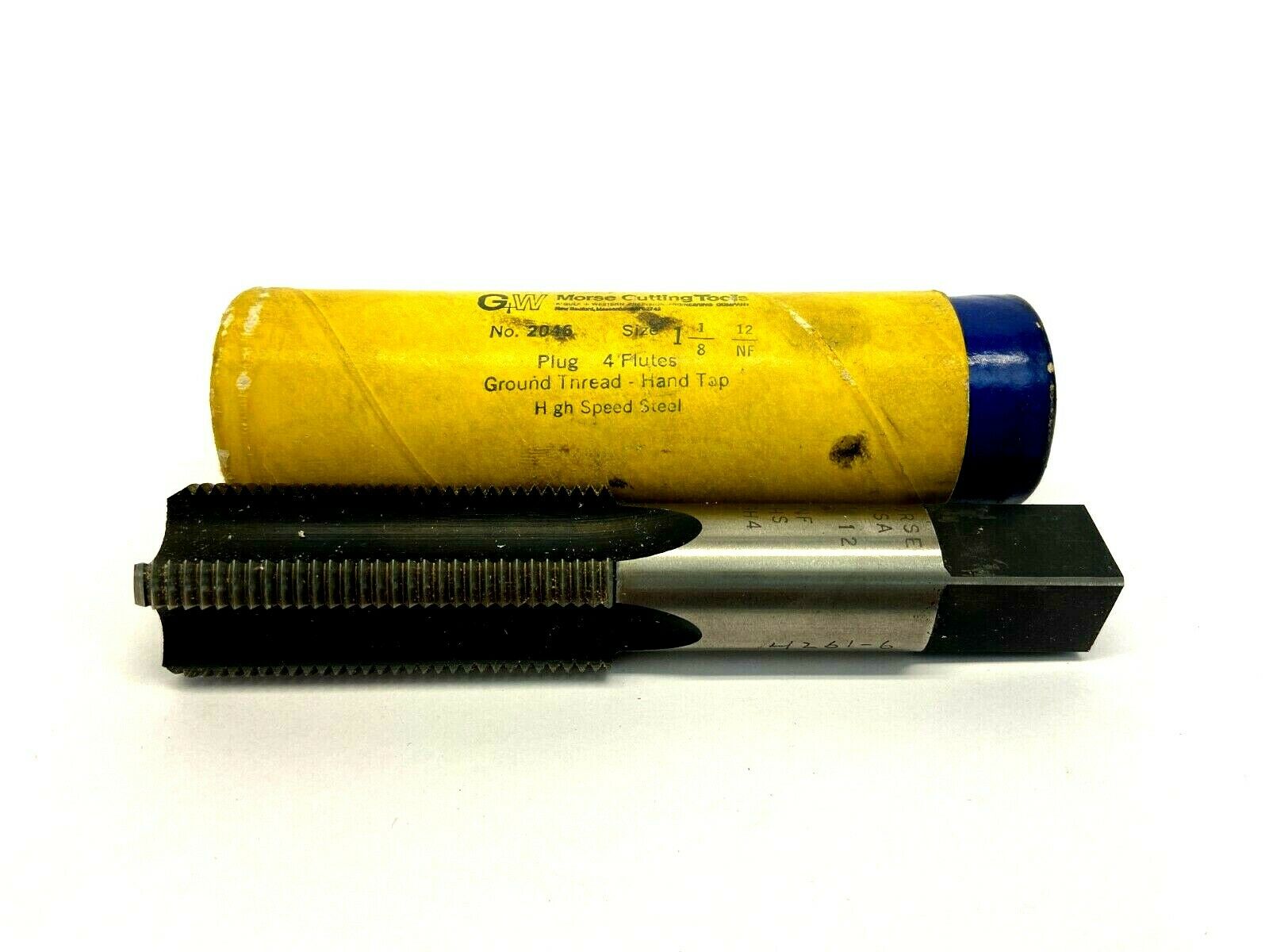 Morse Cutting Tools 2046 HHS Hand Tap Plug Style 4 Flute 1-1/8"-12 NF HS GH4 - Maverick Industrial Sales