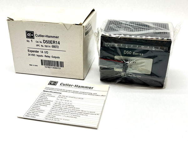 Cutler Hammer D50ER14 Digital Expander 14 I/O 24VDC Inputs/Relay Outputs - Maverick Industrial Sales