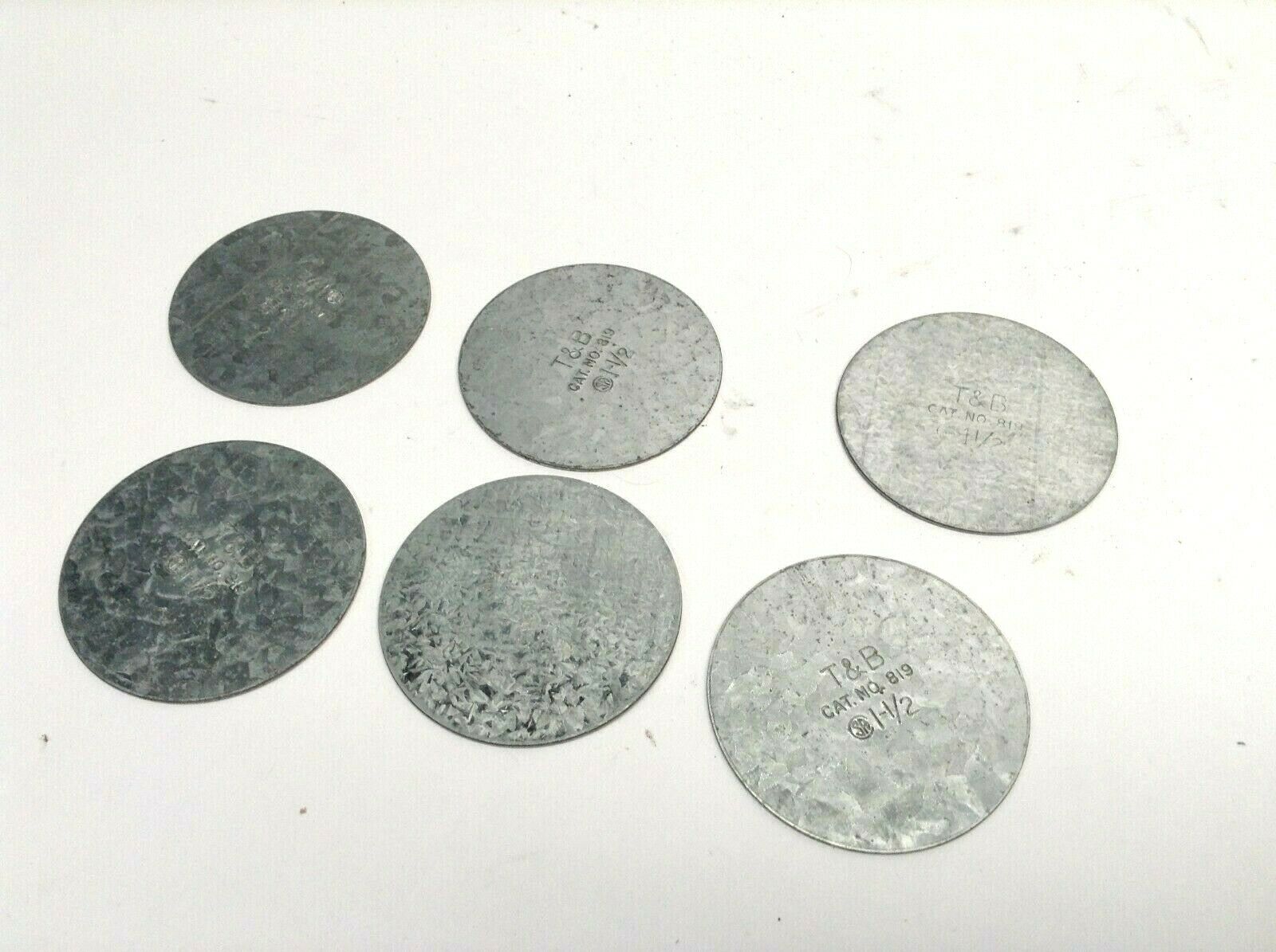 Lot of 6 Thomas & Betts 819 1.5 Inch Conduit Blanks Bushing Pennies - Maverick Industrial Sales