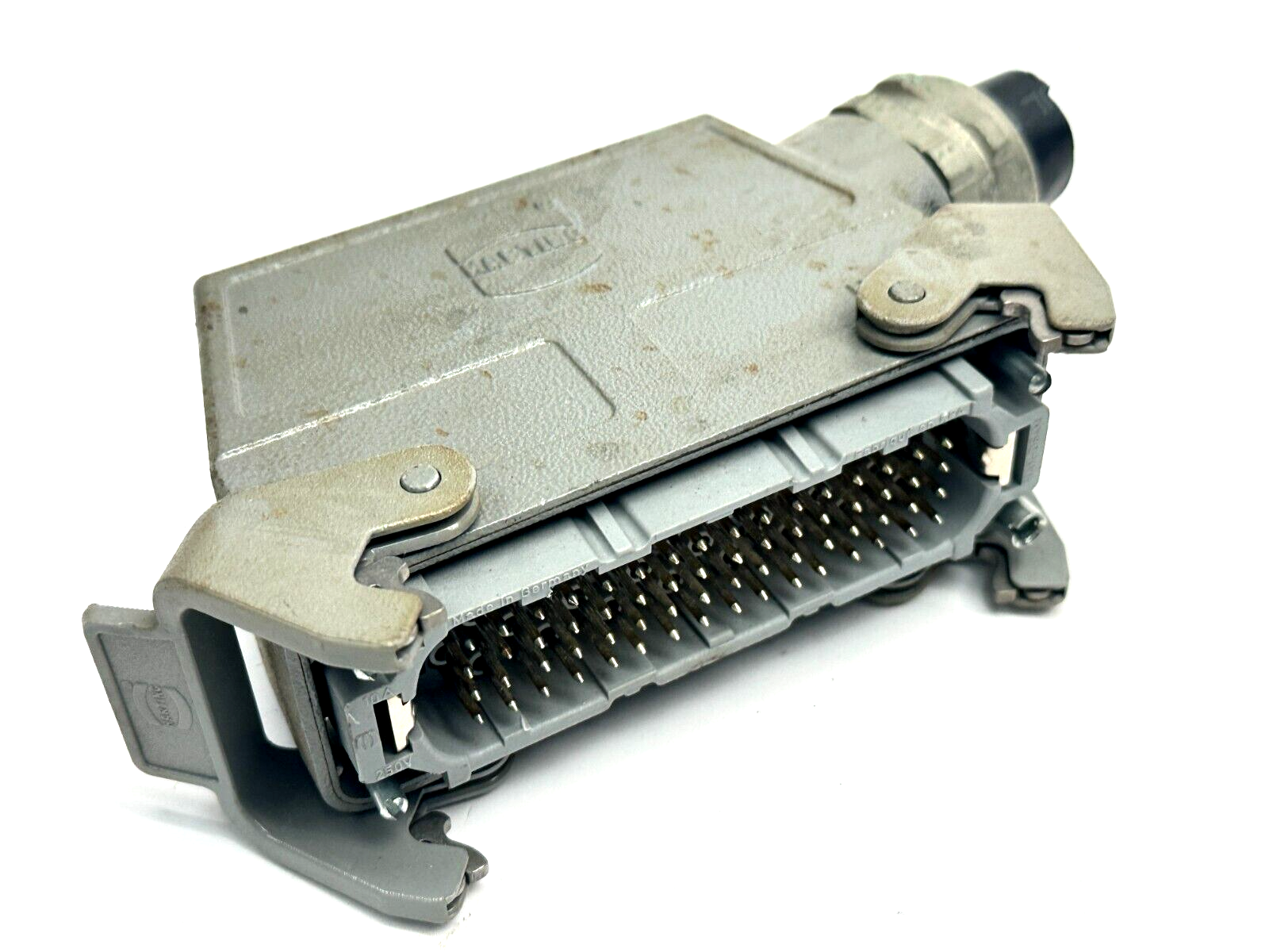 Harting 09210643001 Han D 64 Pos. M Insert Crimp HAN-D64M w/ 09300160540 Hood - Used - Maverick Industrial Sales