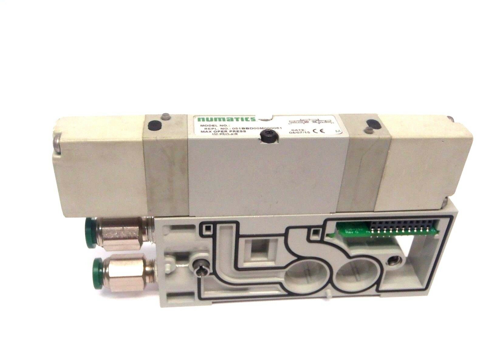 Numatics 05BBD00M000061 Solenoid Valve w/ Manifold Piece - Maverick Industrial Sales