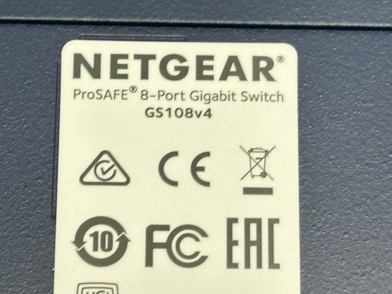 Netgear GS108v4 ProSAFE 8-Port Gigabit Switch w/ Power Supply - Maverick Industrial Sales