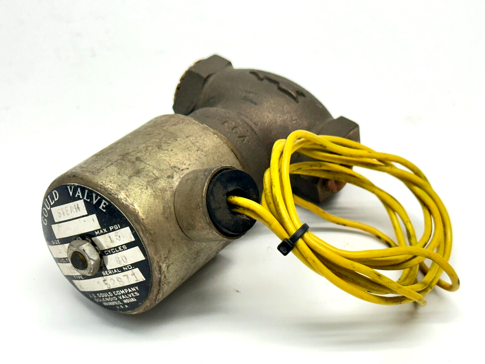 V9997X8, Type M | Gould Valve Type M Steam Solenoid Valve 3/8" 15PSI 115V V9997X8 - Used - Maverick Industrial Sales